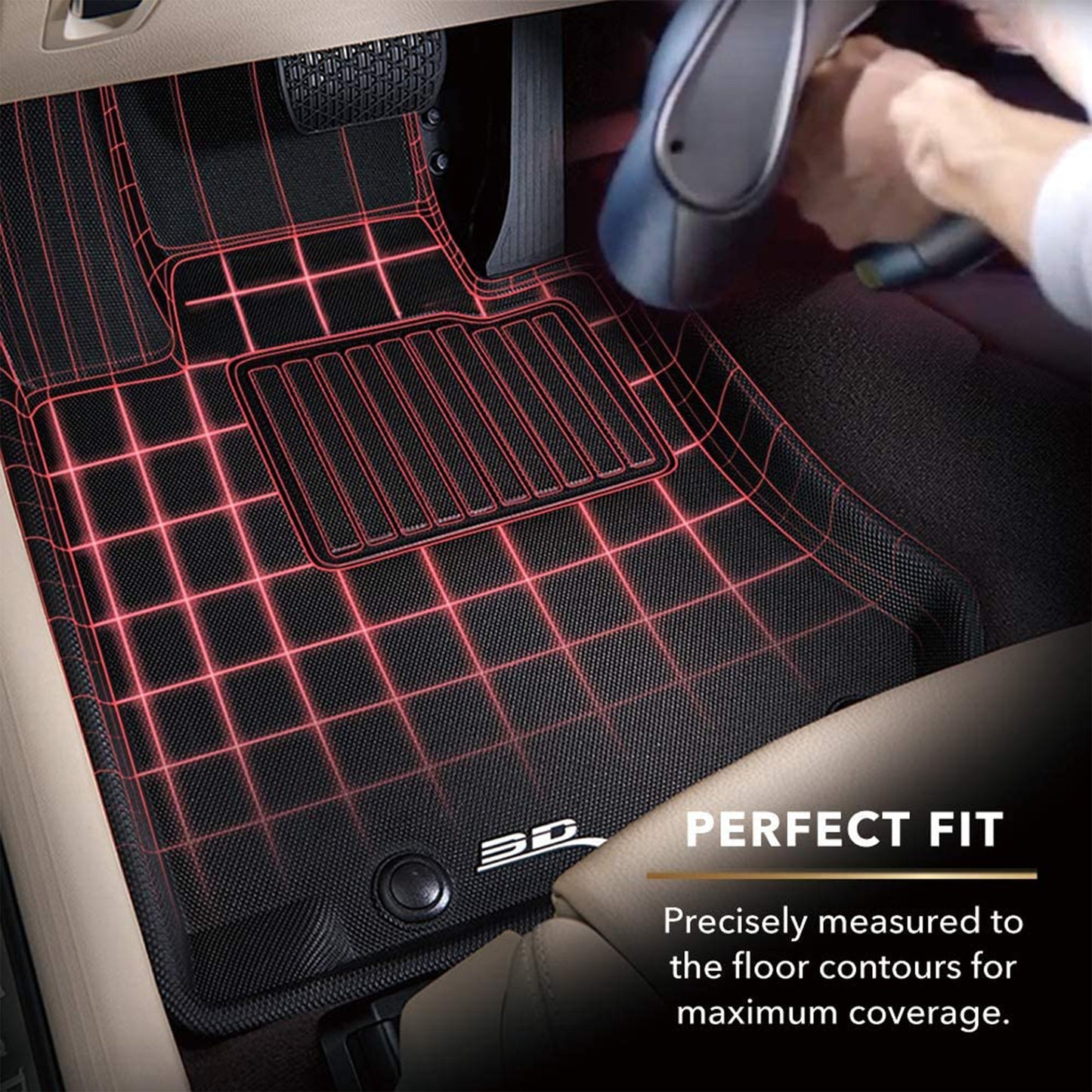 3D MAXpider Kagu Series Custom Floor Mat Liner Set for Toyota Tundra Crewmax