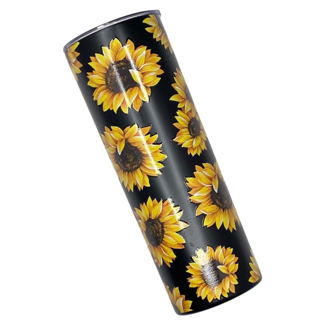 Sunflower Stainless Steel Tumbler Black