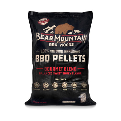 Bear Mountain BBQ Natural Hardwood Gourmet Blend Smoker Pellets, 20 lbs (2 Pack)