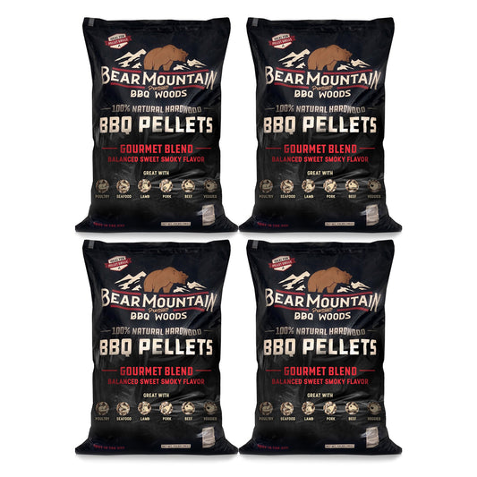 Bear Mountain BBQ Natural Hardwood Gourmet Blend Smoker Pellets, 20 lbs (4 Pack)