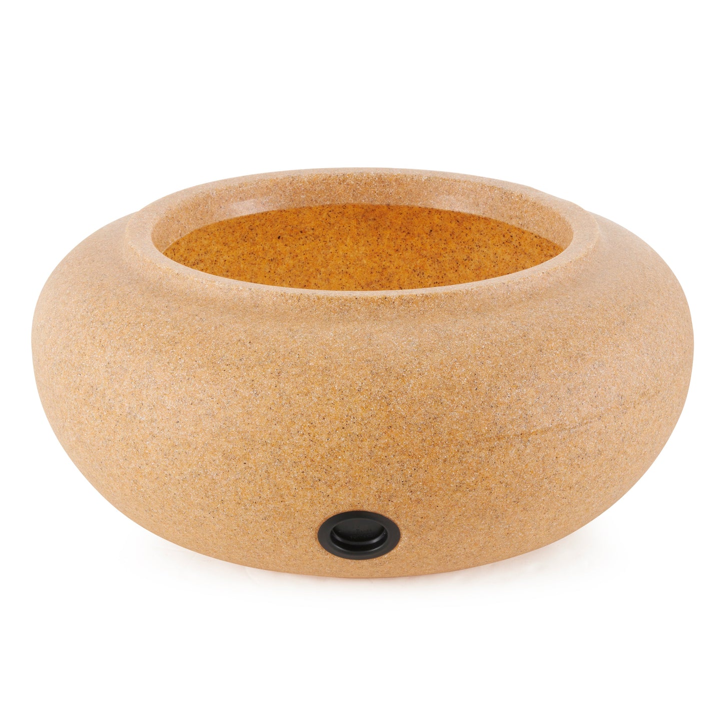 HC Companies 21 In Decorative Plastic Outdoor Garden Hose Storage Pot, Orange