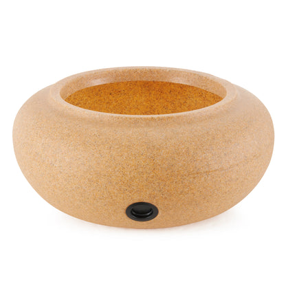 HC Companies 21 In Decorative Plastic Outdoor Garden Hose Storage Pot, Orange