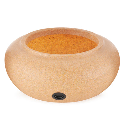 HC Companies 21 In Decorative Plastic Outdoor Garden Hose Storage Pot, Orange