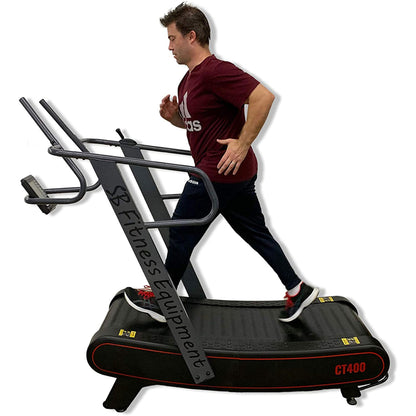 SB Fitness Equipment CT400 Self Generated Curved Commercial Treadmill w/ Display