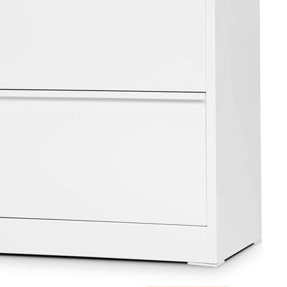 Aobabo 28.25 Inch Locking 2 Drawer Metal Office Storage Filing Cabinet, White