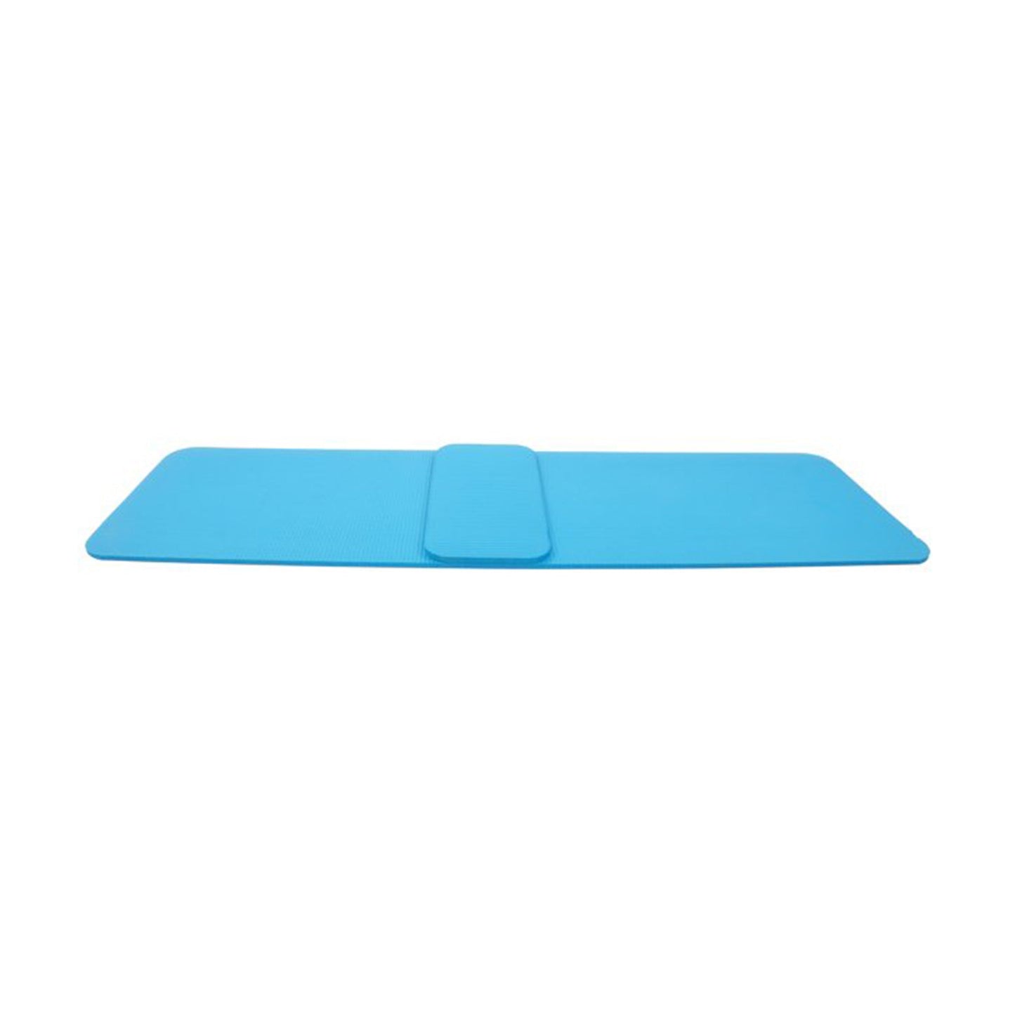 BalanceFrom Fitness GoYoga+ 71x24in Exercise Yoga Mat w/Knee Pad & Strap, Blue