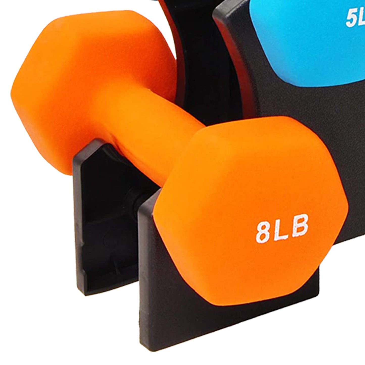 BalanceFrom Neoprene Dumbbells, 3 Pair Hand Weights Set with Stand, 32 Lb, Multi-Color