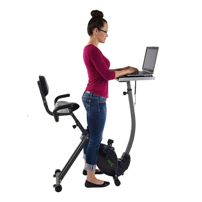 Stamina Products 85-2221 Wirk Ride Exercise Bike Workstation and Standing Desk