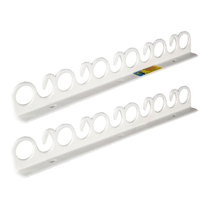 Piranha Original Overhead and Wall Mount Fishing Rod Rack, Holds 11 Rods, 2 Pack