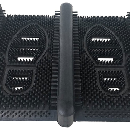 Shop Tuff 15 x 12 Inch Rubber Boot Scraper for Cleaning Off Dirt and Mud, Black