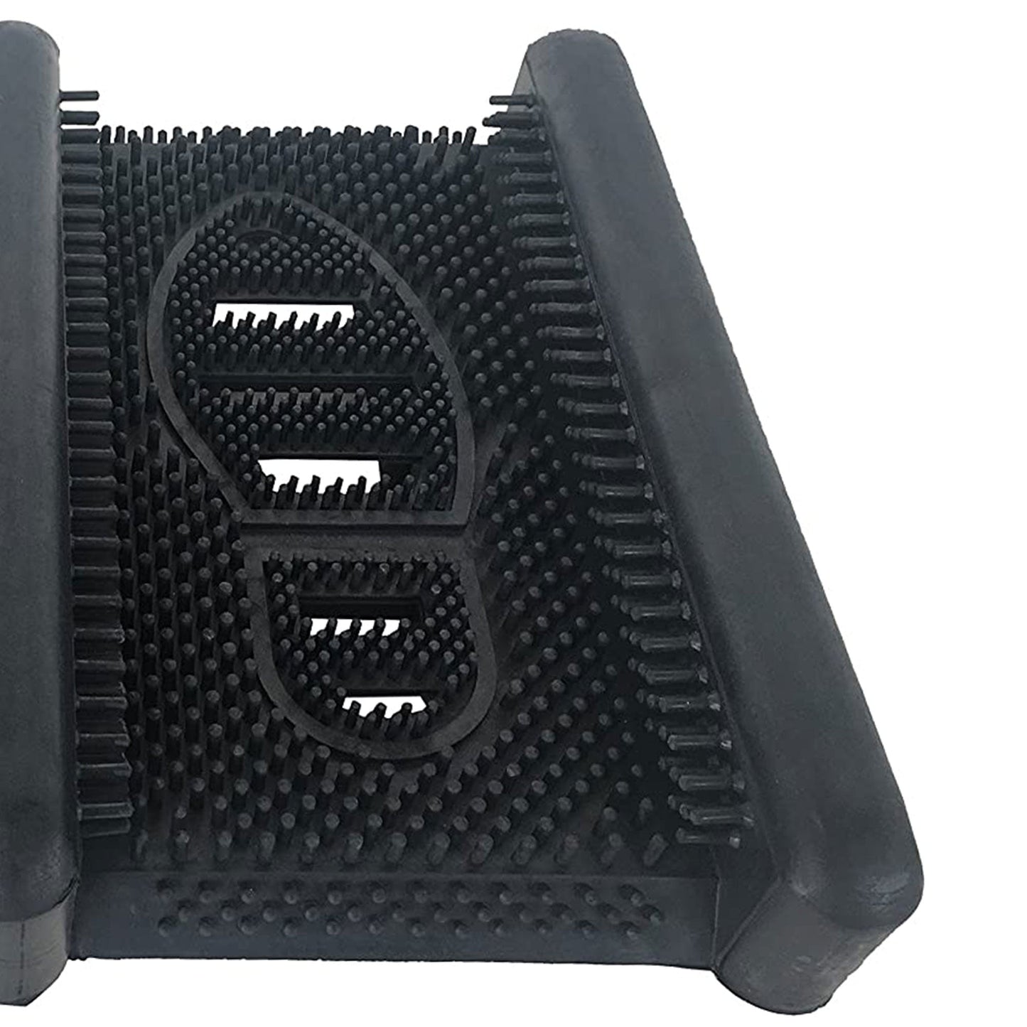 Shop Tuff 15 x 12 Inch Rubber Boot Scraper for Cleaning Off Dirt and Mud, Black