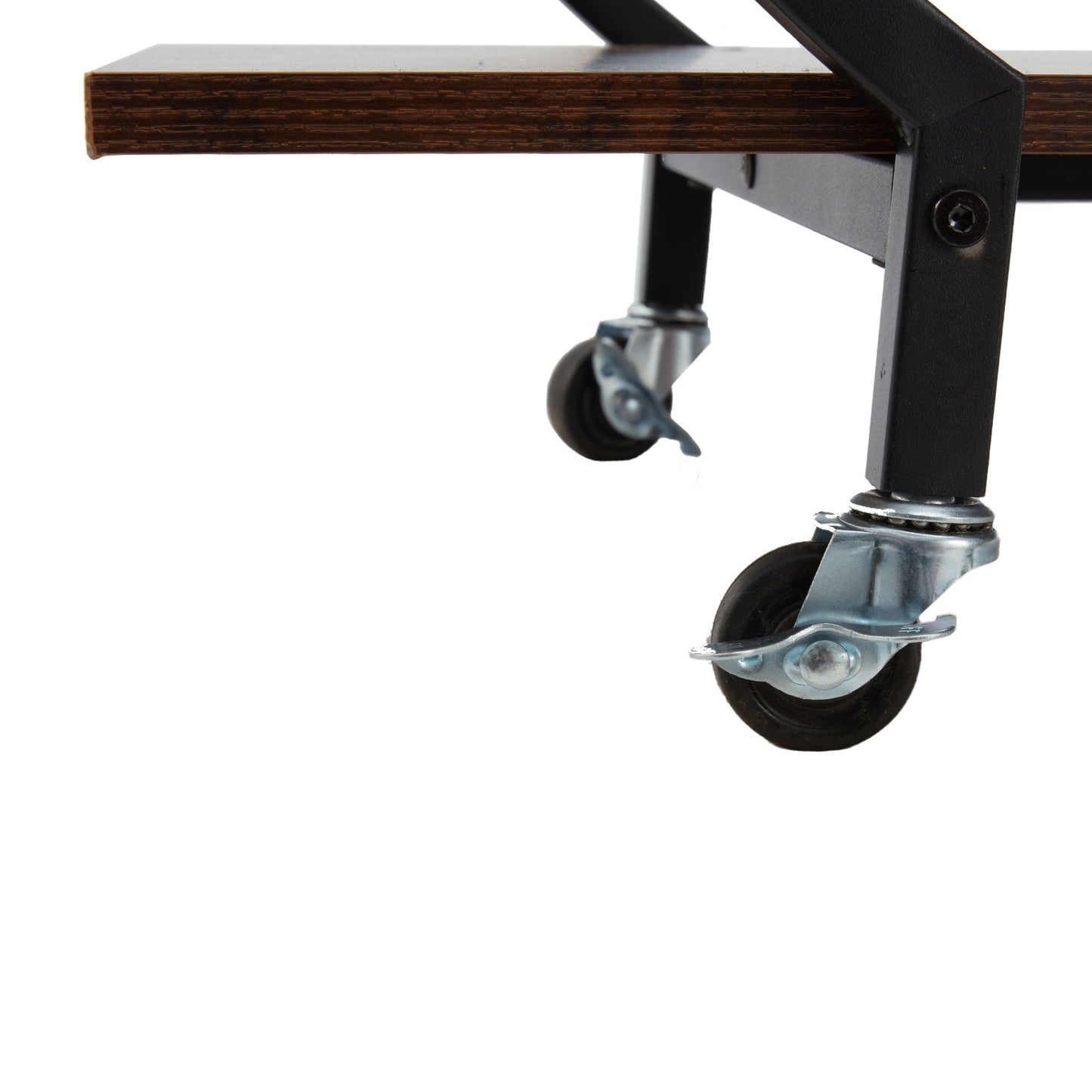 Jomeed Wood and Metal Portable Kitchen Bar or Coffee Cart with Wine Rack, Brown