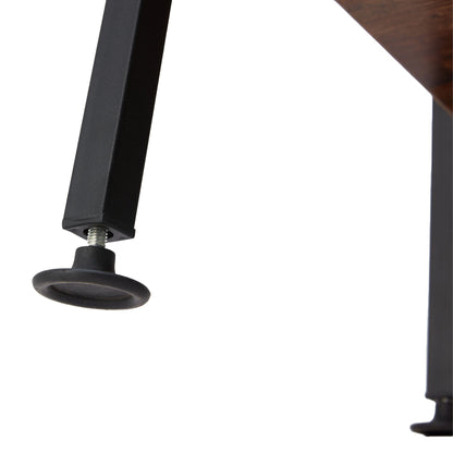 Jomeed Rustic Modern 4 Tier Wood and Steel Bookshelf Storage Organizer Shelf