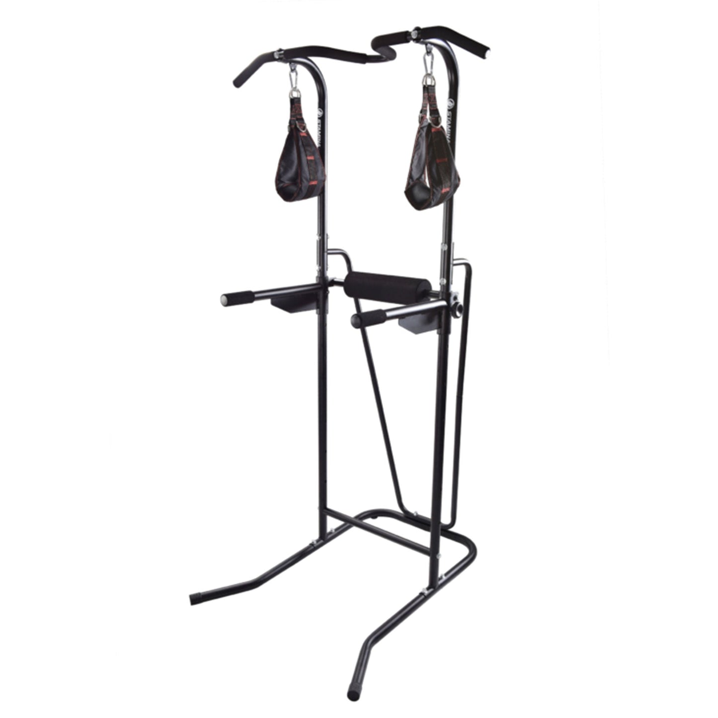 Stamina Products 1698 Freestanding Adjustable Full Body Steel Power Tower, Black