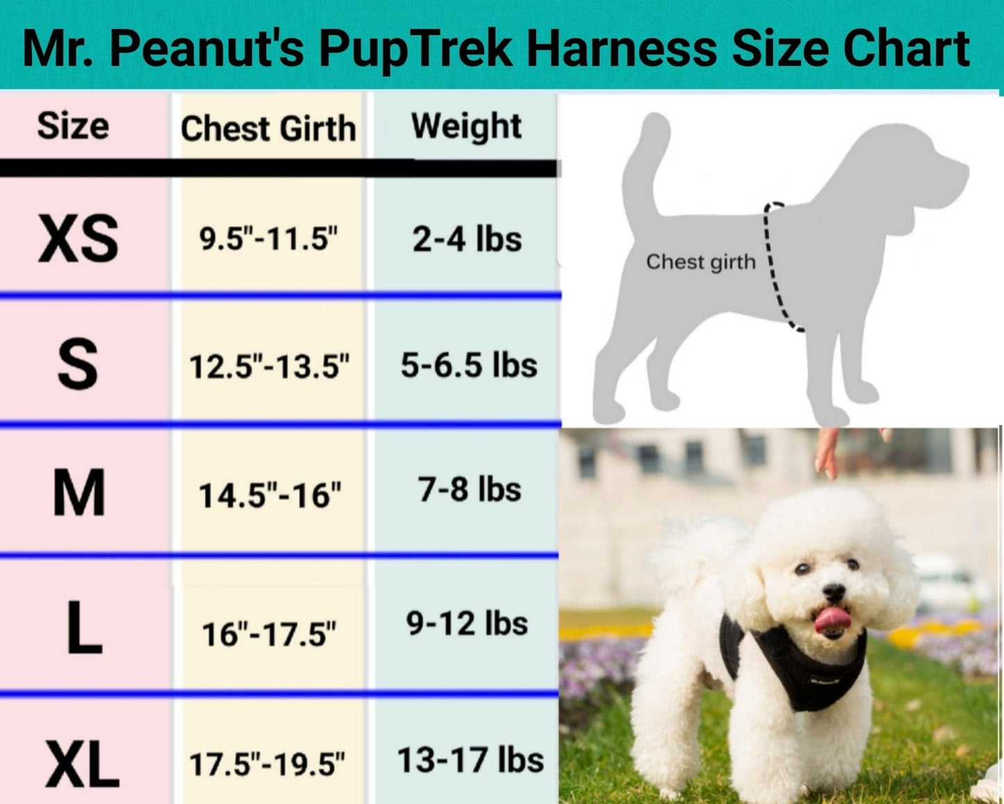 Mr. Peanut's PupTrek Small Dog/Cat Soft Mesh Step In Harness Vest