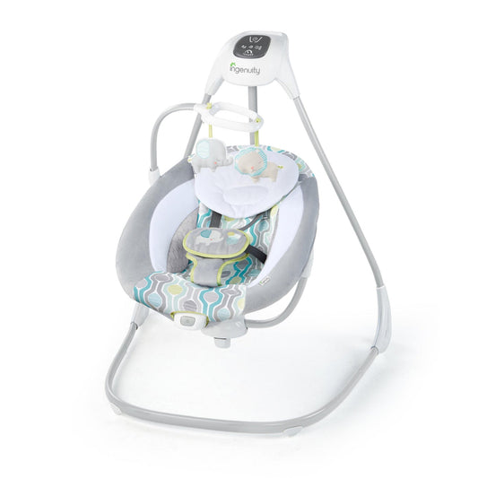 Ingenuity SimpleComfort Baby Electric Soothing Swing Swivel Rocker, Everston