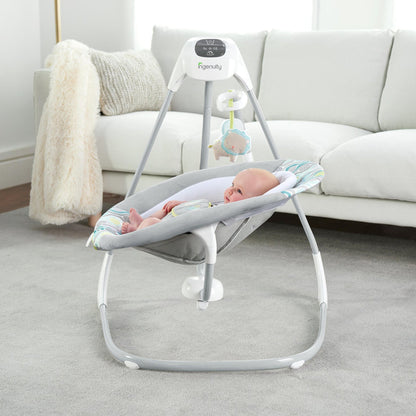 Ingenuity SimpleComfort Baby Electric Soothing Swing Swivel Rocker, Everston