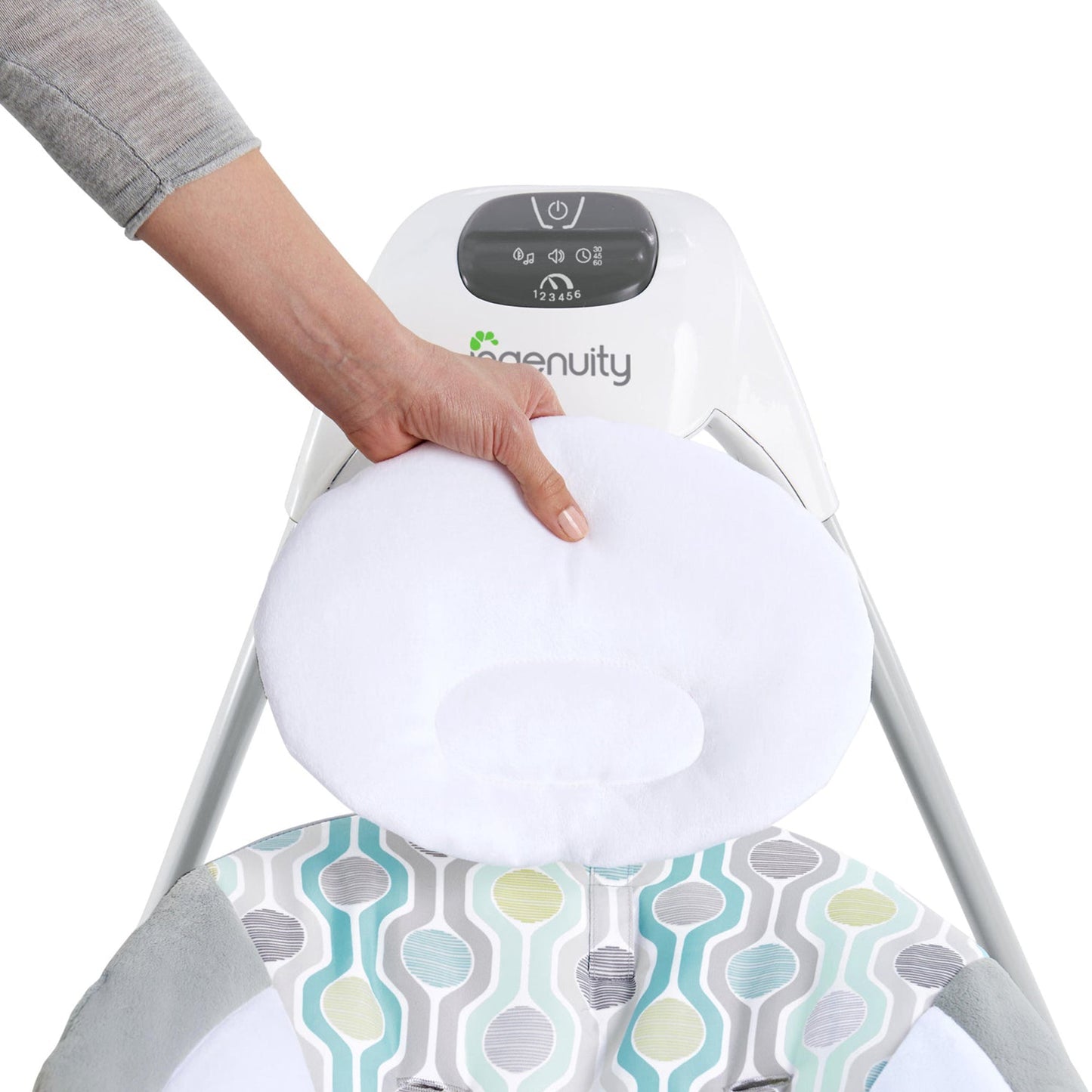 Ingenuity SimpleComfort Baby Electric Soothing Swing Swivel Rocker, Everston