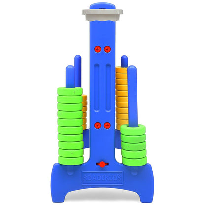 SDADI Giant 64 Inch 4-In-A-Row Game and Basketball Game for Kids, Blue and Red