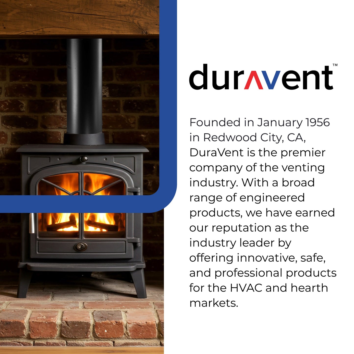 DuraVent 6 Inch Single Wall Interior Damper Section As Stove Top Adapter, Black