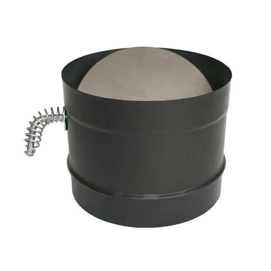 DuraVent 6 Inch Single Wall Interior Damper Section As Stove Top Adapter, Black