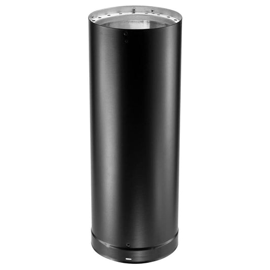 DuraVent DVL 6DVL-12 6-Inch Galvanized Steel Double Wall Stove Pipe, Black