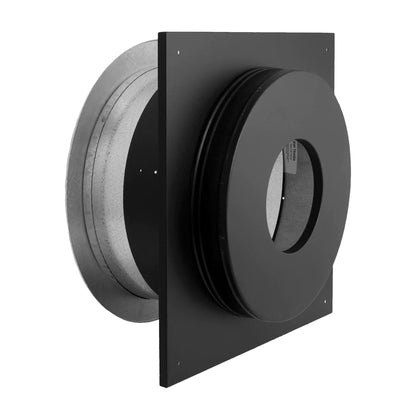 DuraVent 6DP-WT 6 Inch Galvanized Steel Wall Thimble for Chimney Pipe, Black