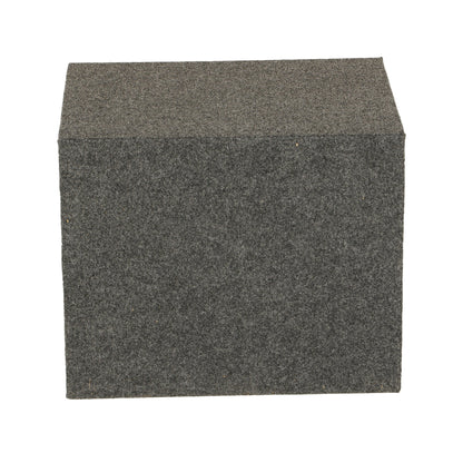 QPower 10" Heavy-Duty Single Sealed Vehicle Subwoofer Enclosure Woofer Box, Gray