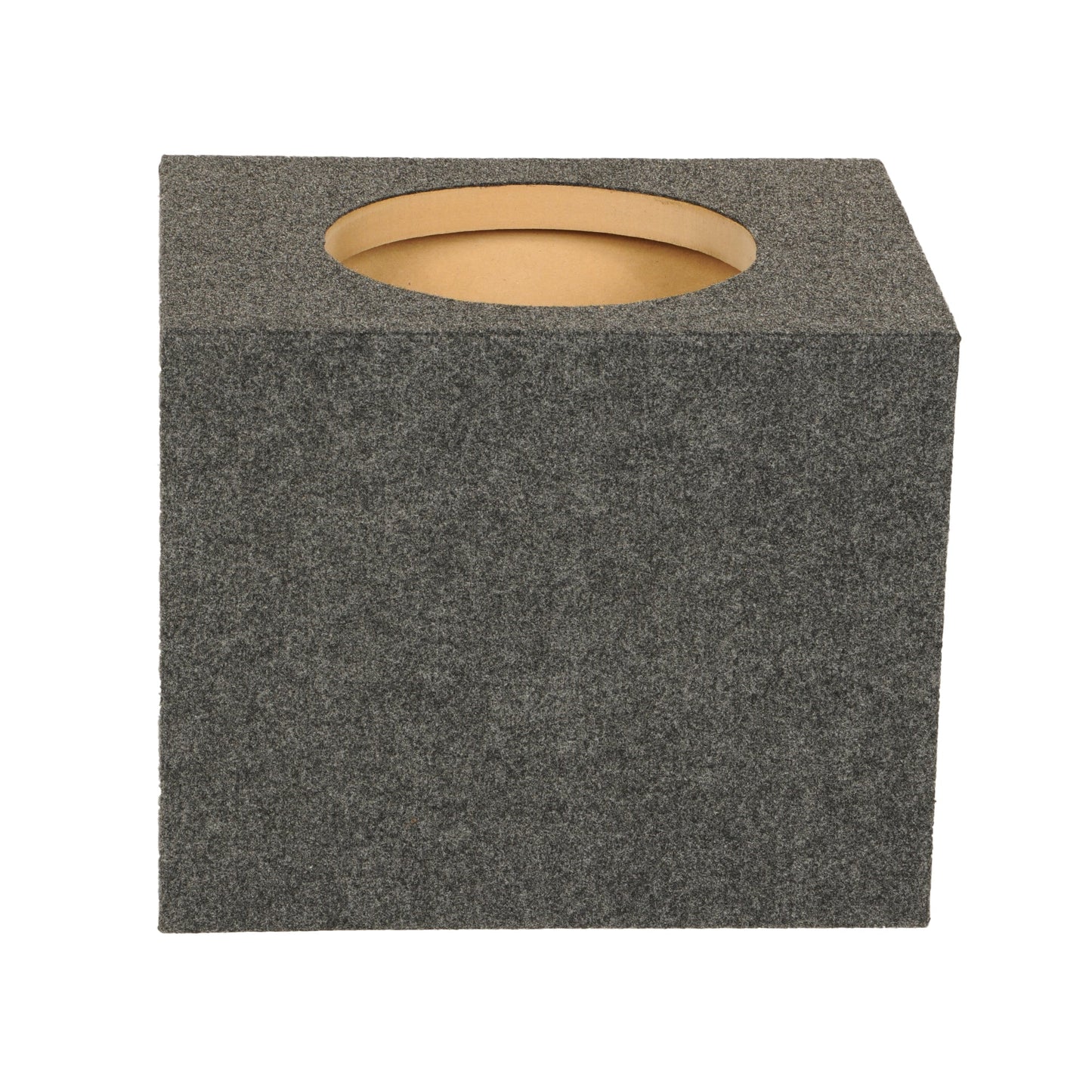 QPower 10" Heavy-Duty Single Sealed Vehicle Subwoofer Enclosure Woofer Box, Gray