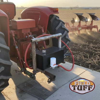 Field Tuff 5 Gallon 14 Gauge Steel Hydraulic Reservoir Tank, Black, FTF-05GOR