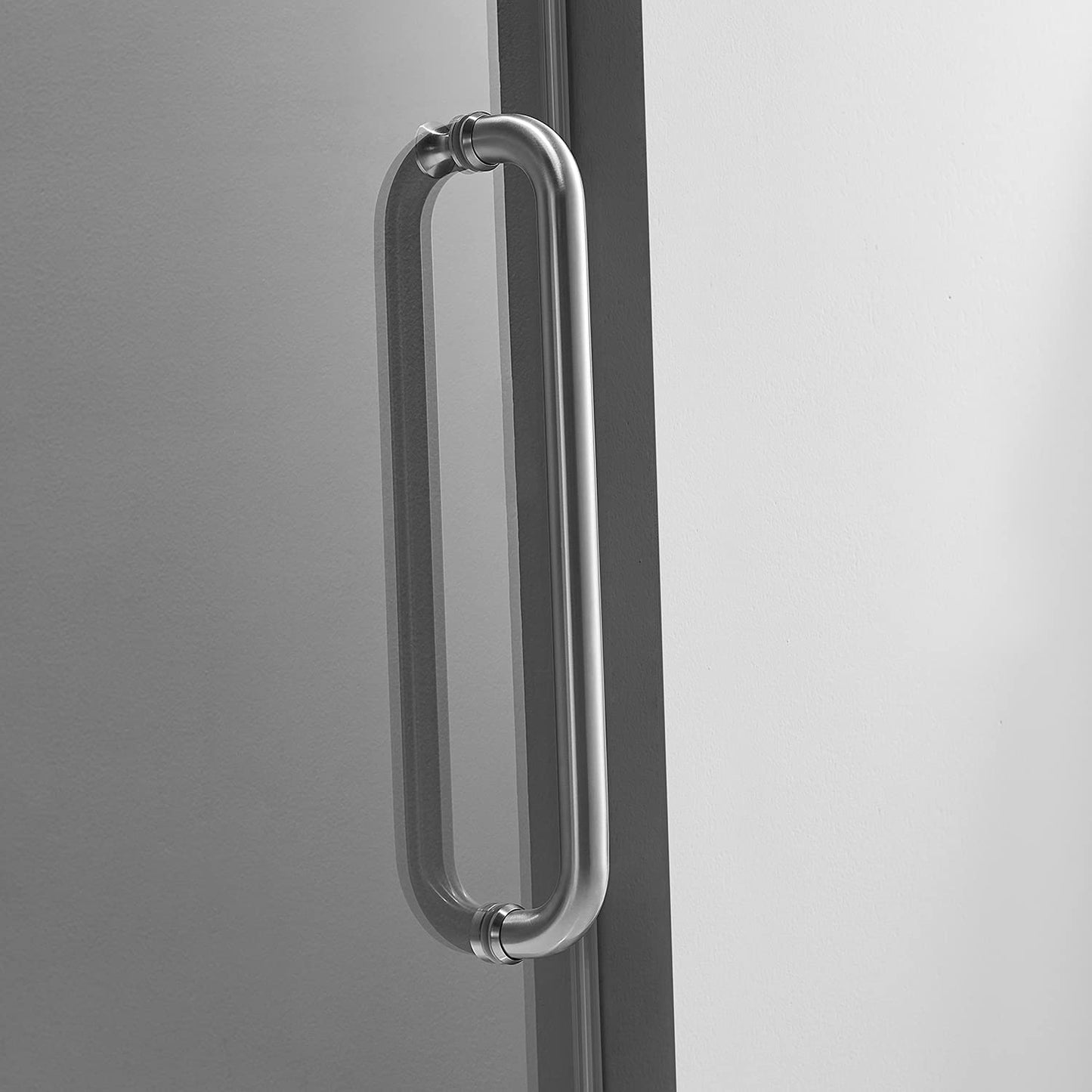 Serene Valley 60 x 66" Big Roller Frameless Sliding Shower Door, Brushed Nickel