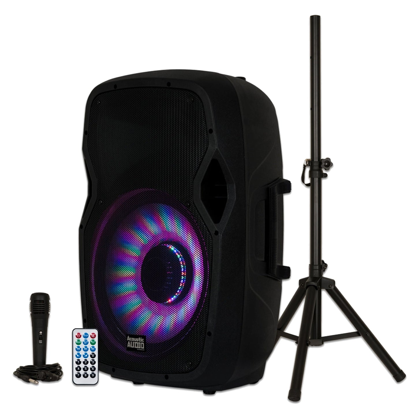 Acoustic Audio by Goldwood 1000W Bluetooth Speaker with Flashing LEDs, 2 Pack