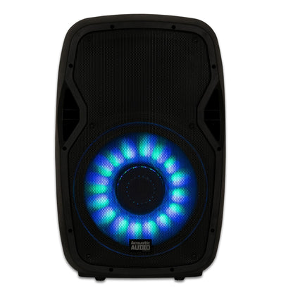 Acoustic Audio by Goldwood 1000W Bluetooth Speaker with Flashing LEDs, 2 Pack