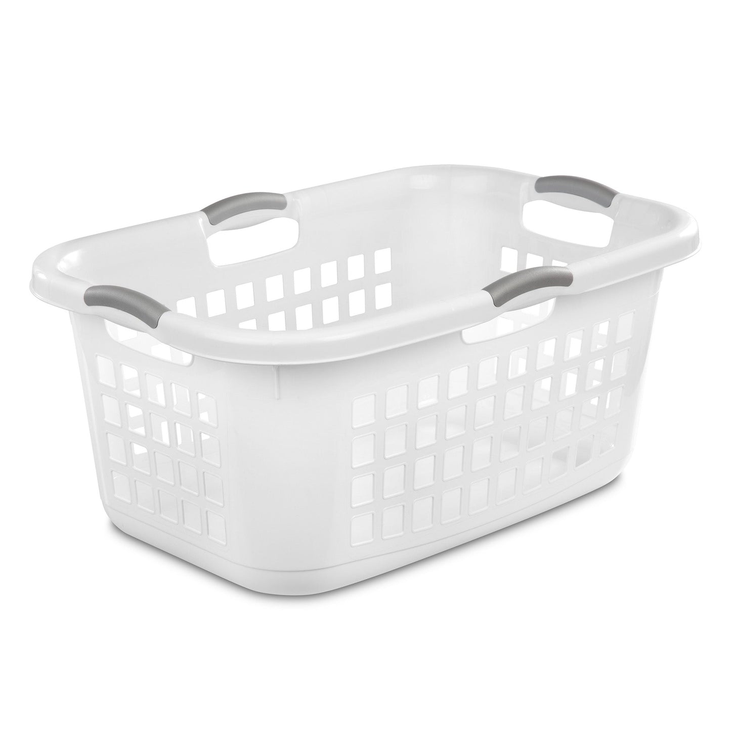 Sterilite Ultra 2 Bushel Plastic Stackable Laundry Basket Bin, White (12 Pack)