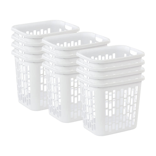 Sterilite Ultra Easy Carry Plastic Dirty Clothes Laundry Basket Hamper (12 Pack)