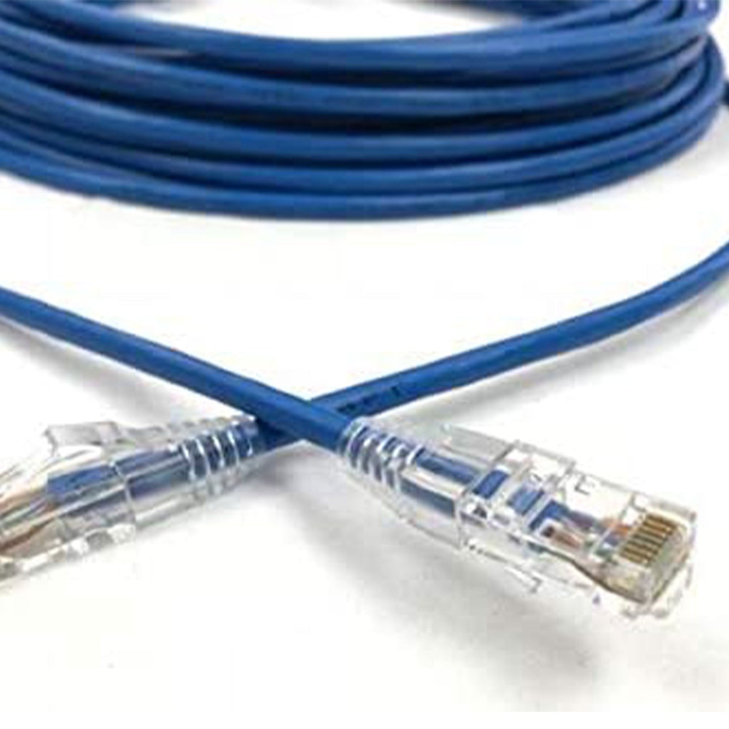 Custom Cable Connection 35 Foot 550 MHz Cat 6 Ethernet Patch Plenum Cable, Blue