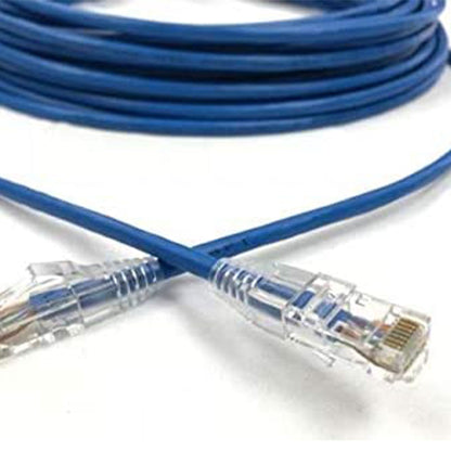 Custom Cable Connection 35 Foot 550 MHz Cat 6 Ethernet Patch Plenum Cable, Blue