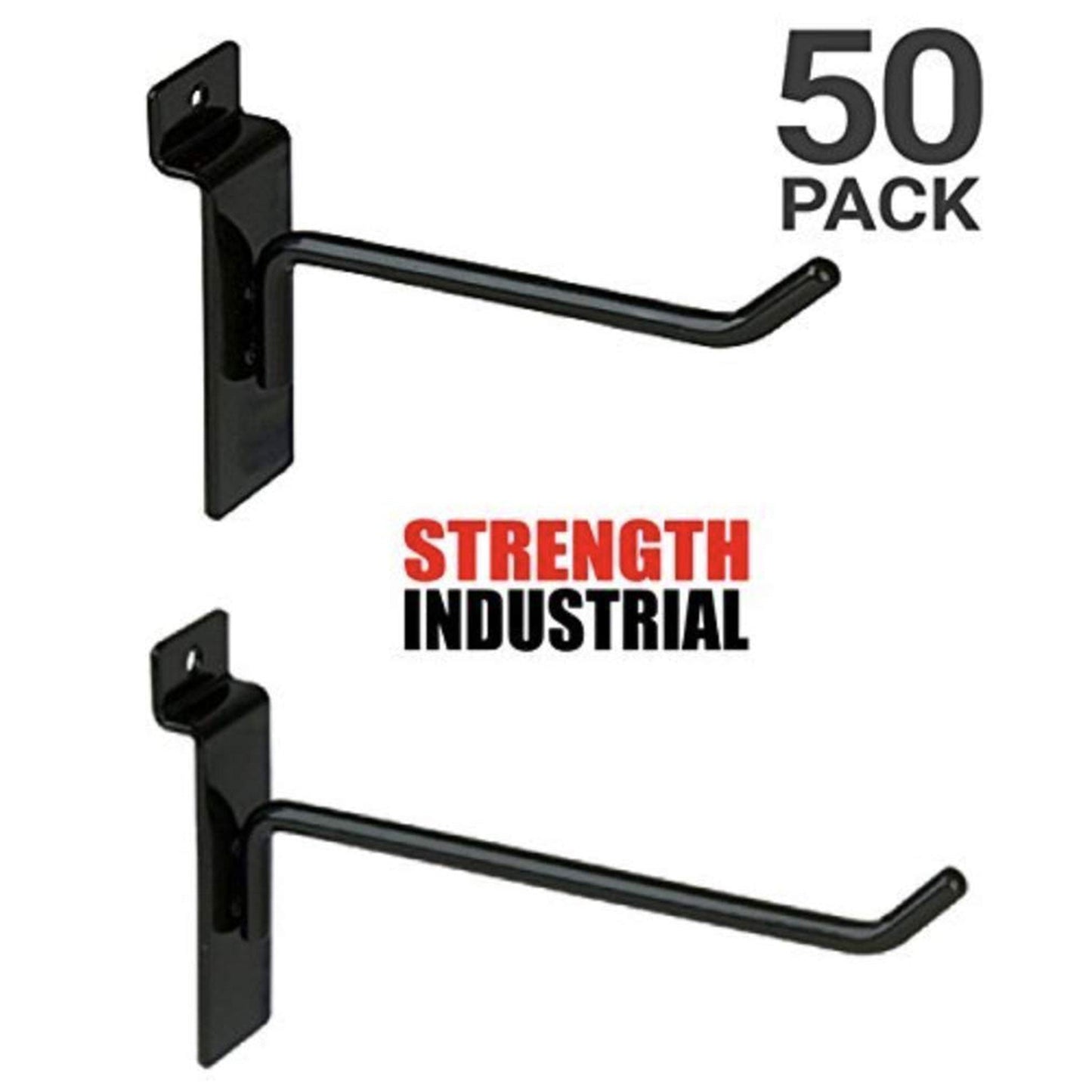 Only Garment Racks Hooks for Slatwall Panels, 4-Inch 25-Pack and 6-Inch 25-Pack