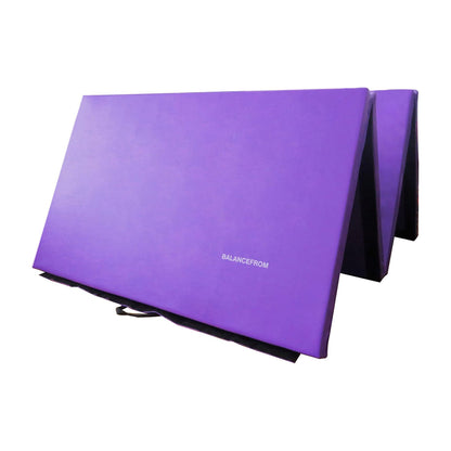 BalanceFrom Fitness GoGym 120x48in All Purpose Folding Gymnastics Mat, Purple