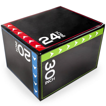 BalanceFrom Fitness 3 in 1 60lb Foam Box Jumping Exercise, Black (Damaged)