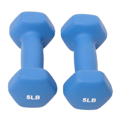 Sporzon! Neoprene Coated 3 Pairs Metal Handheld Dumbbell Weight Set w/ Stand