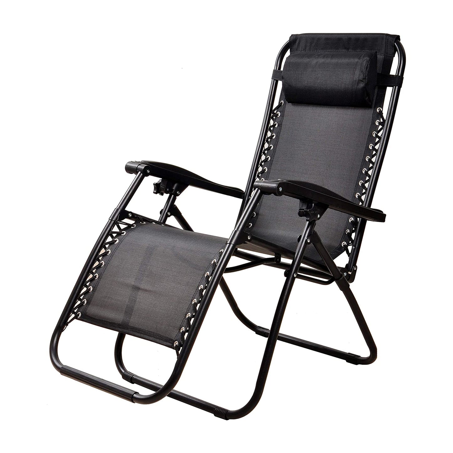 Elevon Adjustable Zero Gravity Recliner Lounge Chair for Outdoor Deck, Black