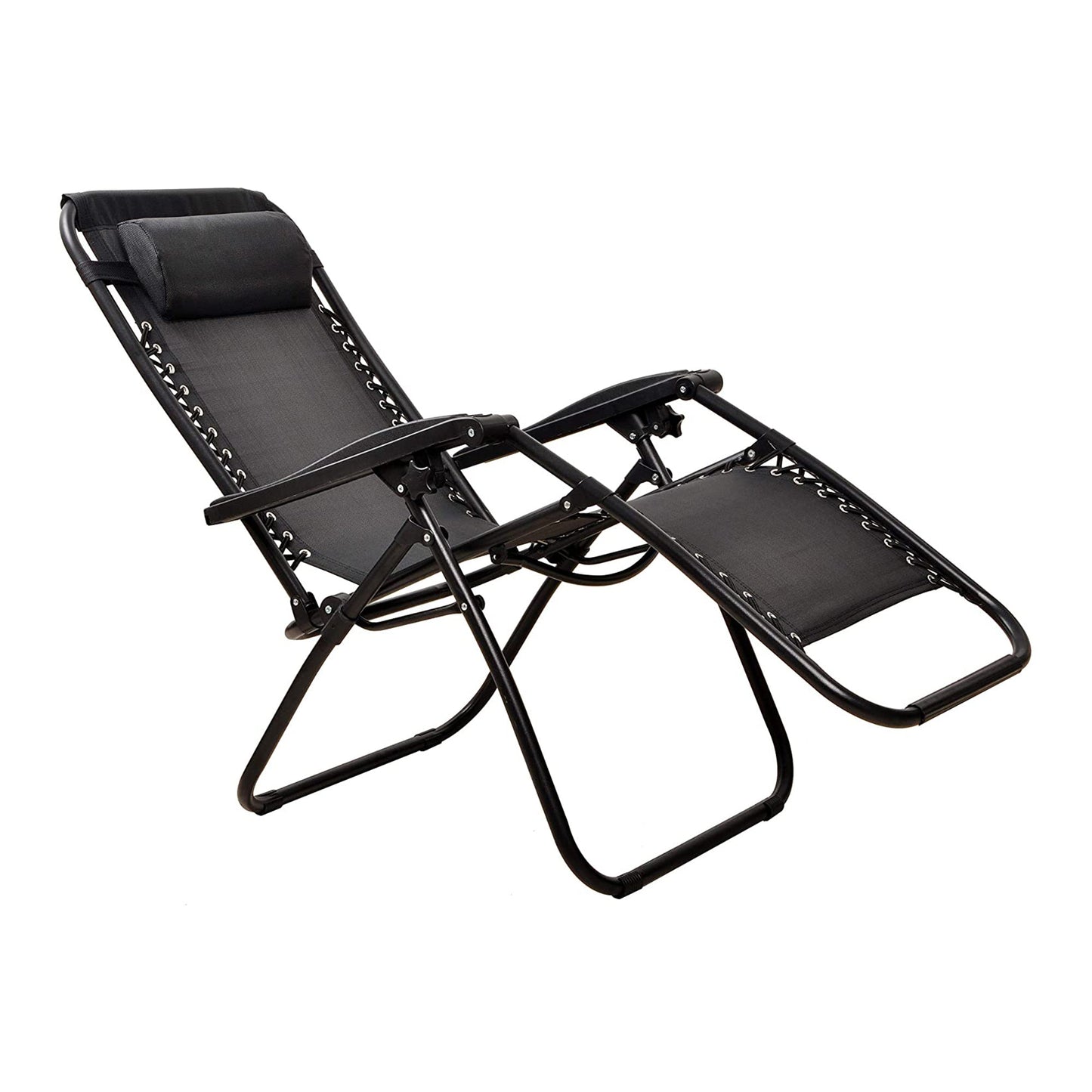 Elevon Adjustable Zero Gravity Recliner Lounge Chair for Outdoor Deck, Black