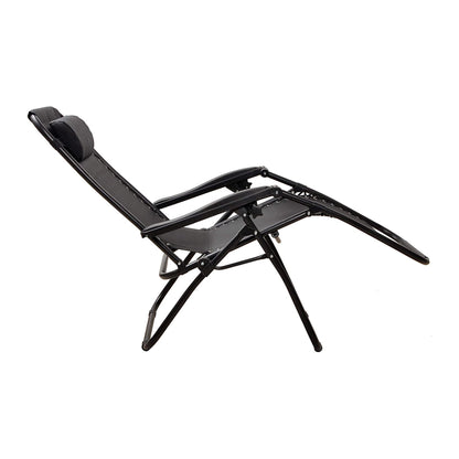 Elevon Adjustable Zero Gravity Recliner Lounge Chair for Outdoor Deck, Black