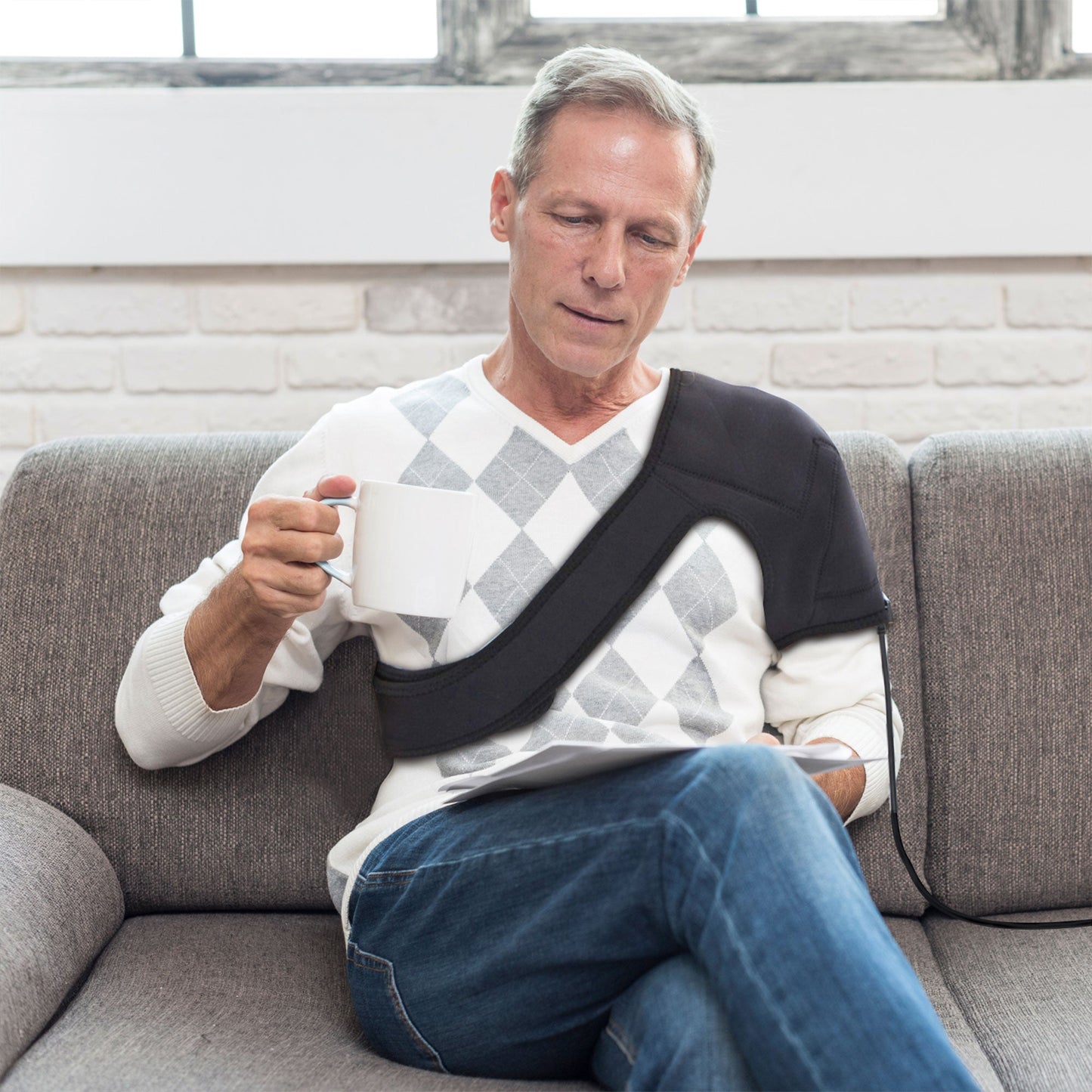 UTK Jade Stone Infrared Shoulder Pain Relief Heating Pad w/ Smart Controller