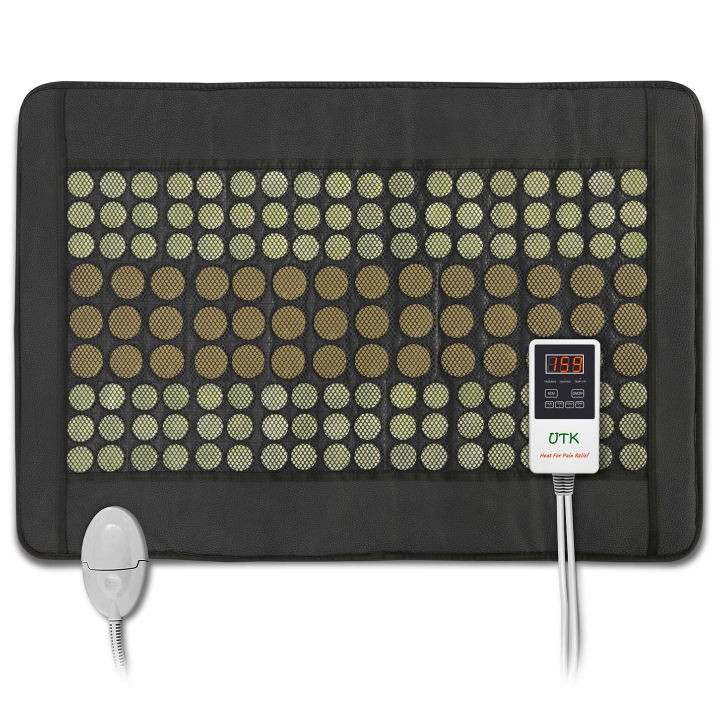 UTK 21 x 31 Inch Far Infrared Heating Pad w/ Natural Jade and Tourmaline Stones