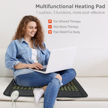UTK 21 x 31 Inch Far Infrared Heating Pad w/ Natural Jade and Tourmaline Stones