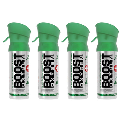 Boost Oxygen Pocket Size 3 Liter Respiratory Support Canister, Natural (4 Pack)