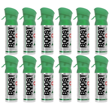Boost Oxygen Pocket Size 3 Liter Respiratory Support Canister, Natural (12 Pack)