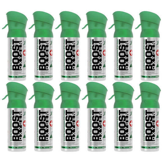 Boost Oxygen Pocket Size 3 Liter Respiratory Support Canister, Natural (12 Pack)